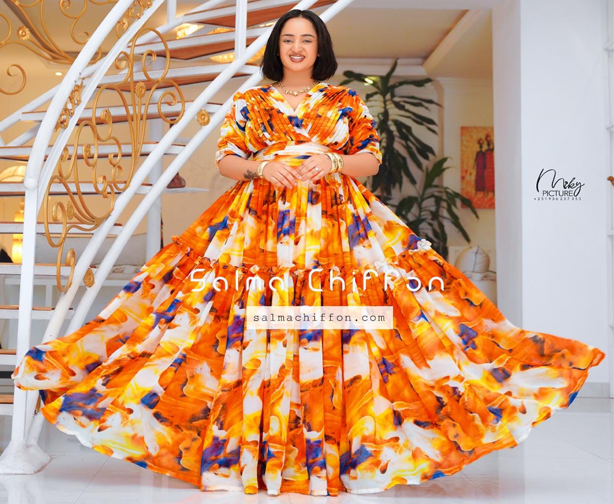 Chiffon Dress Habesha Dress