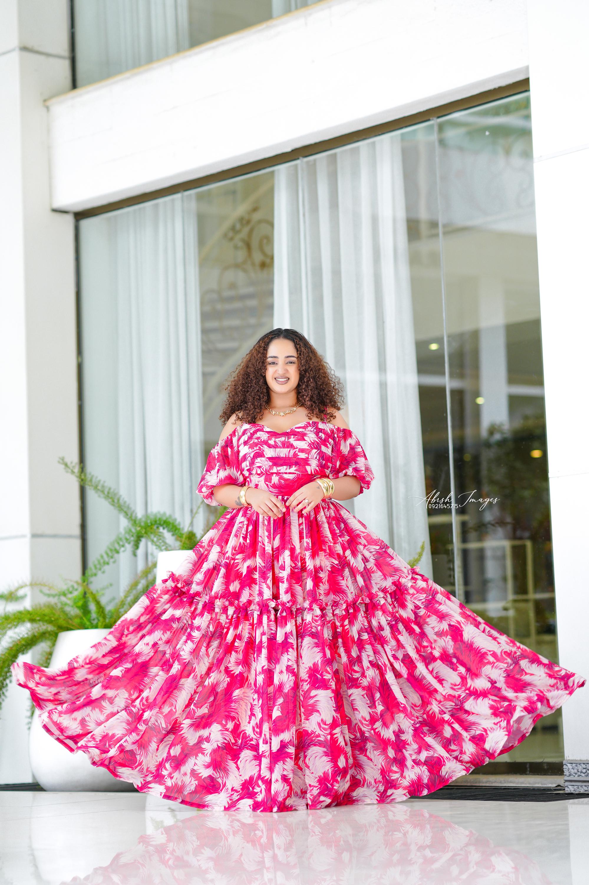 womens hot pink maxi dress Flowy Hot Pink Women's Maxi Wrap Dress XL main image 1