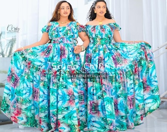 Ethiopian and Eritrean Chiffon Dress New/  - Etsy