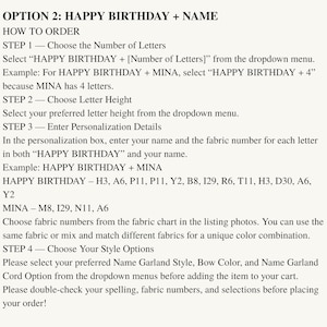 Personalized Fabric Name Garland, Custom Letter Banner, Handmade Nursery Wall Decor, Baby Shower Gift image 8