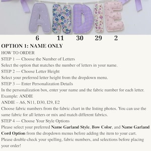 Personalized Fabric Name Garland, Custom Letter Banner, Handmade Nursery Wall Decor, Baby Shower Gift image 7