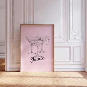 Aesthetic Cocktails | Irish printable wall print | Slainte