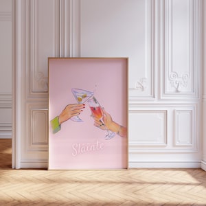 Aesthetic Cocktails | Irish printable wall print | Slainte