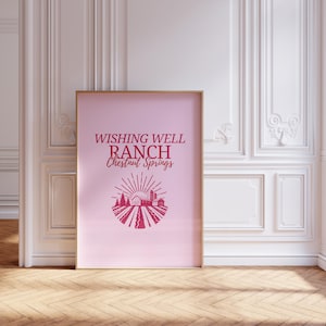 Wishing Well Ranch Chestnut Springs bookish pink printable wall art print