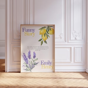 Funny Story Emily Henry book quote bookish printable wall art