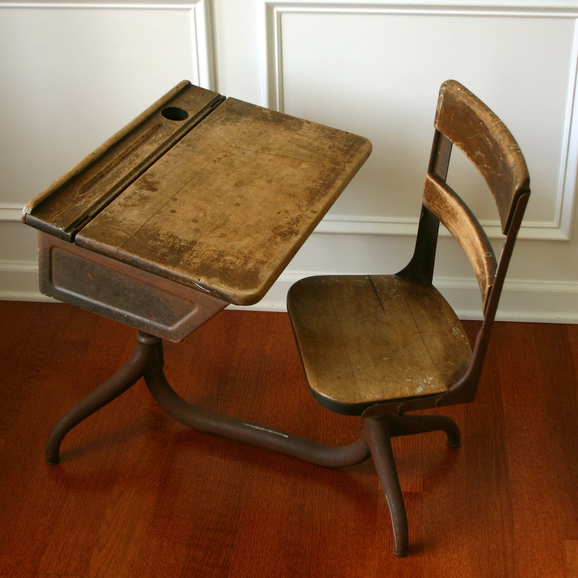 Vintage School Desk. Wooden. Antique. Childrens. 1930s. Etsy
