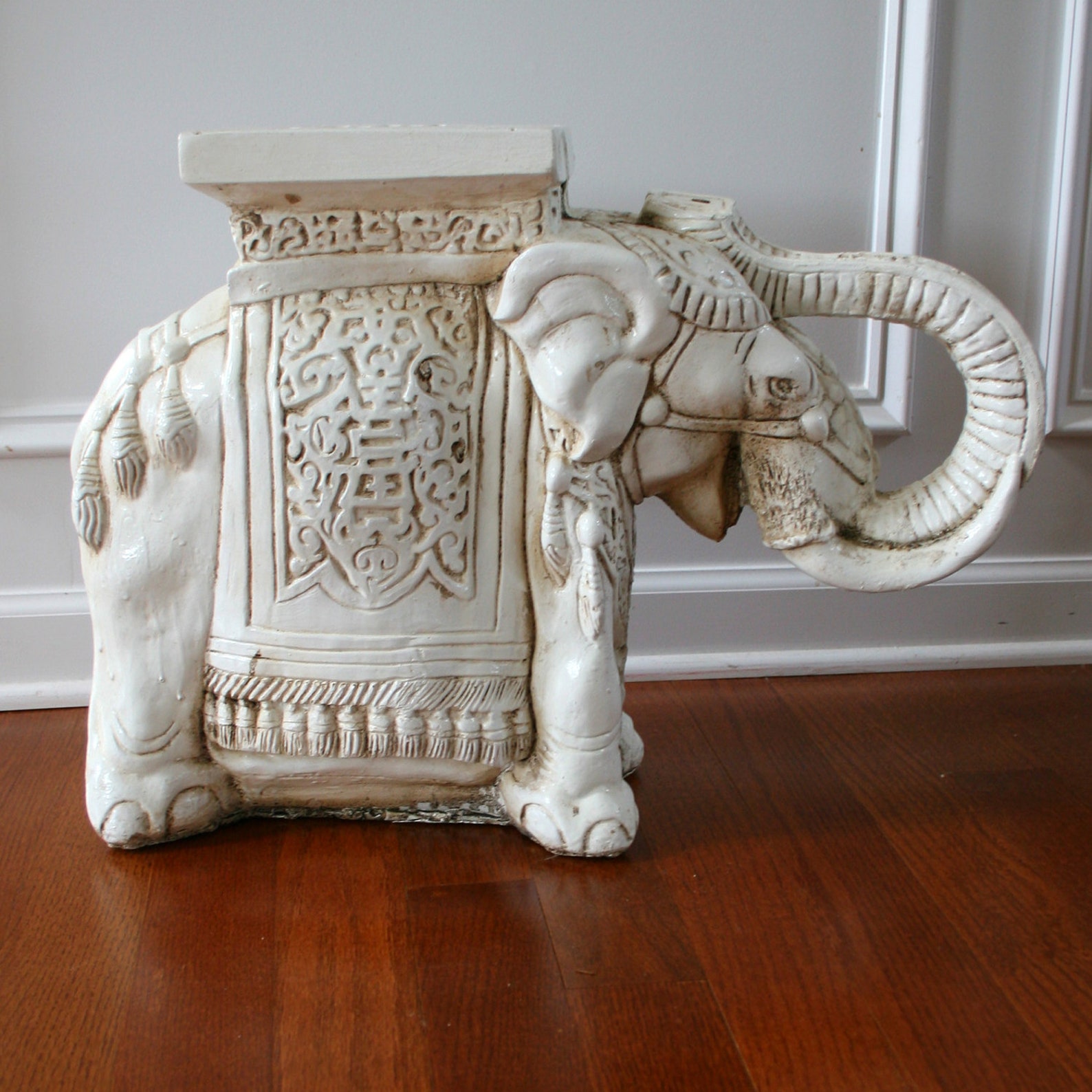 Elephant Table. White. End SideTable. Plant Stand. Etsy