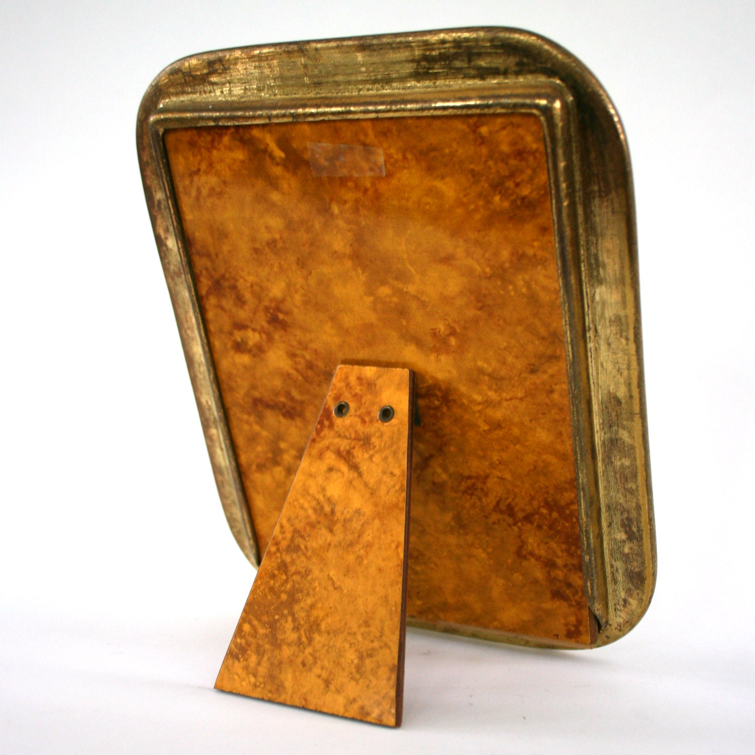 Antique Metal and Enamel Picture Frame. Mustard Yellow. Etsy