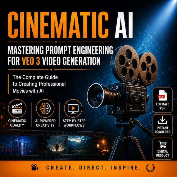 AI Video Mastery Guide: Veo 3 Prompt Engineering for Filmmakers (PDF Download