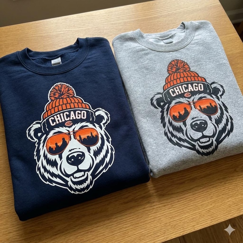 Vintage Chicago Bears PNG - Design football rétro (téléchargement numérique) image 2