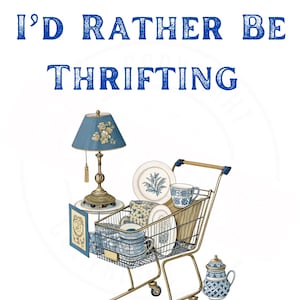 Je serais plutôt économe PNG, conception de panier d'achat vintage (téléchargement numérique)