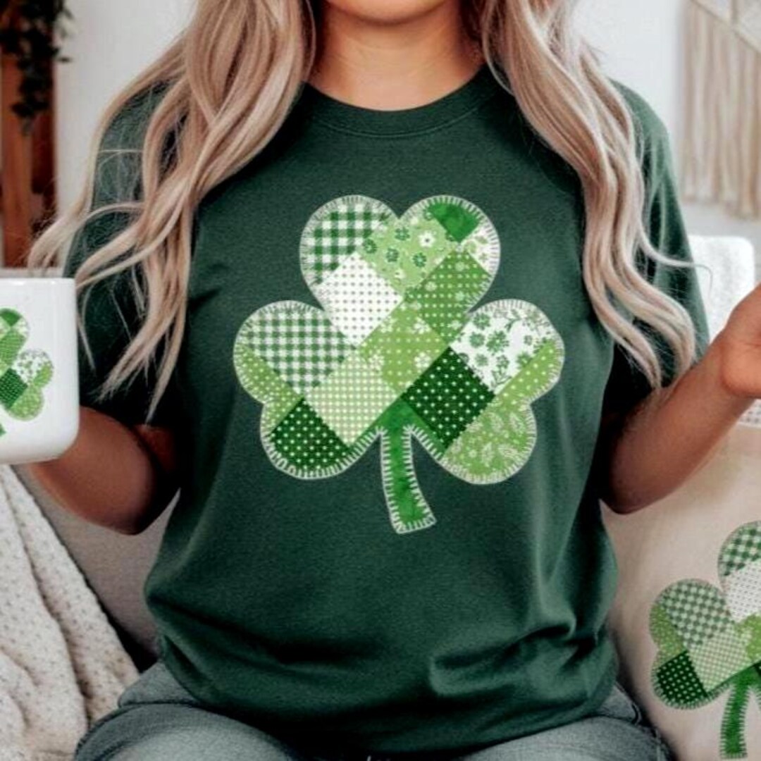 Patchwork Shamrock PNG, St Patricks Day Design (digital Download) - Etsy