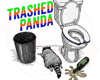 Drunk Raccoon PNG | Funny Trash Panda Clipart (Digital Download)