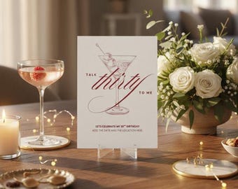 30th Birthday Invitation Template: "Talk Thirty to Me" (Digital Download)