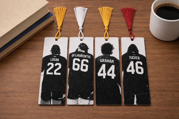 Off-Campus Character Bookmarks – Graham, Tucker, Logan, Di Laurentis (Prime Video Series)