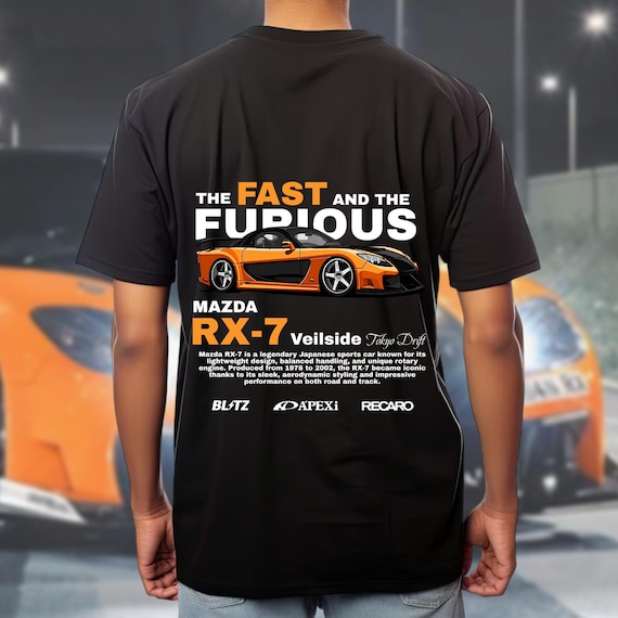 Mazda RX-7 Veilside T-shirt: Tokyo Drift Legend, Car Enthusiast