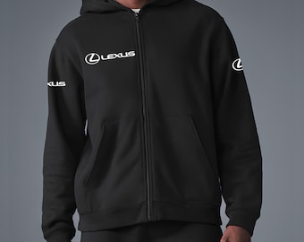 Vintage 90s Lexus Racing Jacket | Black Full Zip Windbreaker