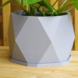 Maceta Geo de Diamantes: Maceta Geométrica Moderna para Suculentas y Cactus - Decoración Minimalista y Ecológica para el Hogar