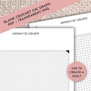 60X60 Blank C2C Graph for C2C Crochet Pattern Square Blanket Pattern Tool Corner to Corner Pixel Art Pixel Crochet C2C Blanket Crochet Chart