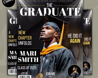 Magazine Style Graduation Invitation: Class of 2025 (Digital Download)
