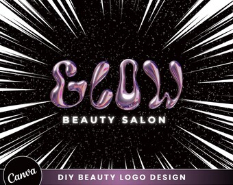 Diy Beauty Logo Design, Logo Templates:Nail, Hair, Braids Lash Wig, Mua (Canva Editable Premade Business logo Templates)