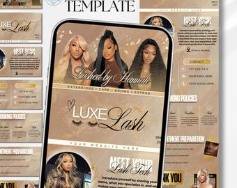 Acuity Scheduling Template, Diy Booking Website | Hair, Nail, Hair, Braids, Lash, Wig, Makeup (Editable Canva Template)