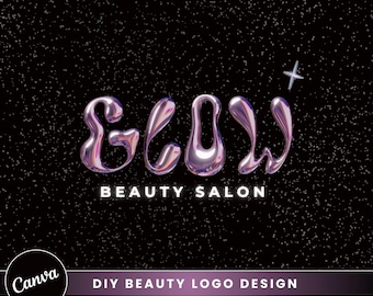 Diy Beauty Logo Design, Logo Templates:Nail, Hair, Braids Lash Wig, Mua (Canva Editable Premade Business logo Templates)