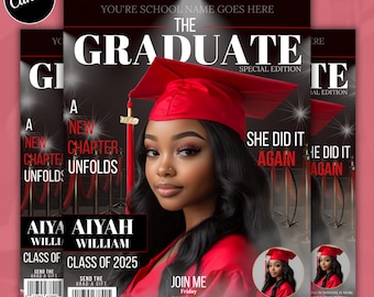 Magazine Style Graduation Invitation: Class of 2025 (Digital Download)