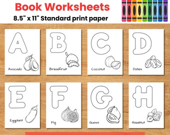 Alphabet Coloring Book: 28 Printable ABC Worksheets (PDF Download)