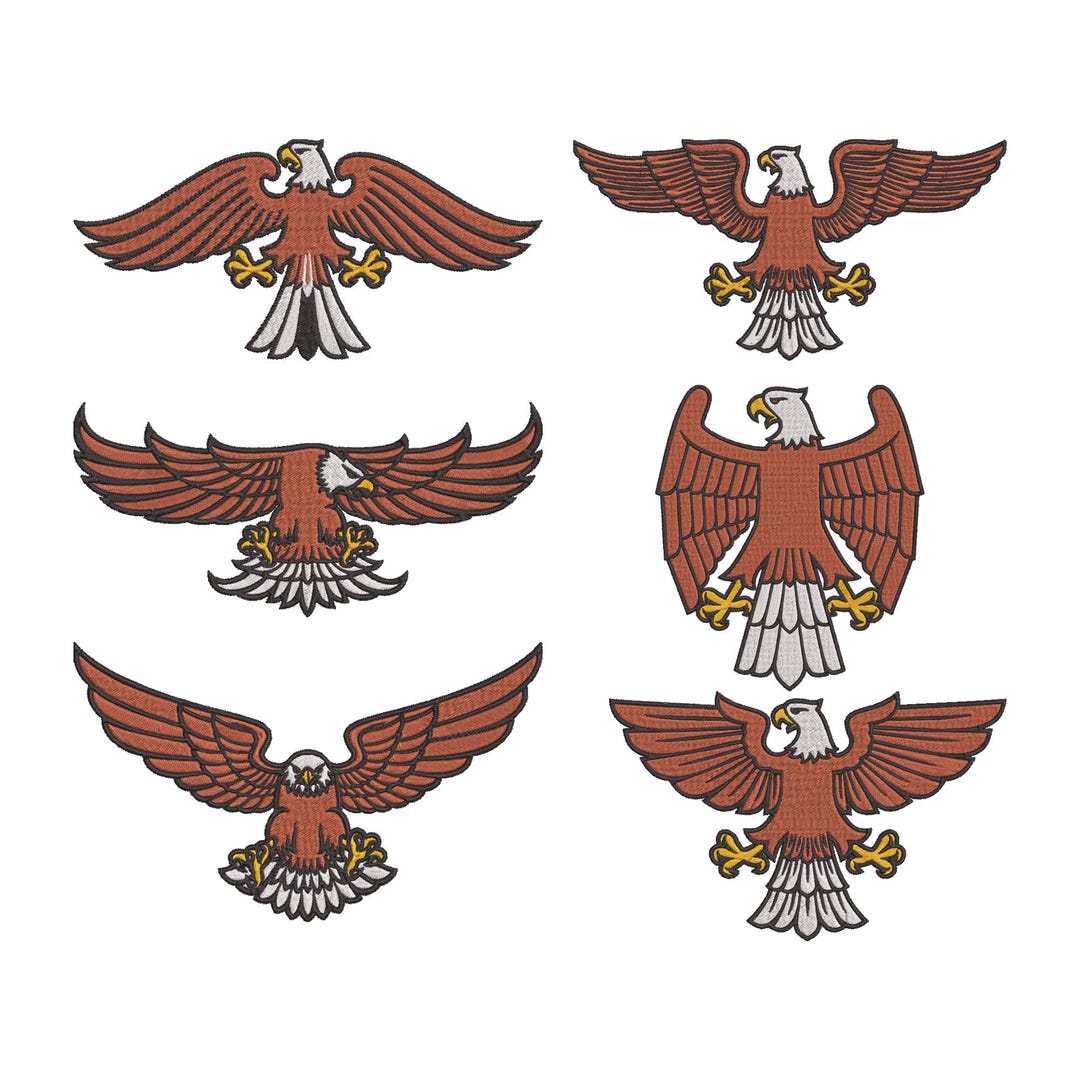 Majestic Eagle Embroidery Design Bundle, Eagle Machine Embroidery ...