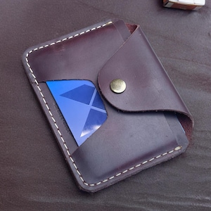 Mini billetera premium hecha a mano: tarjetero de cuero fino y exclusivo / diseño unisex