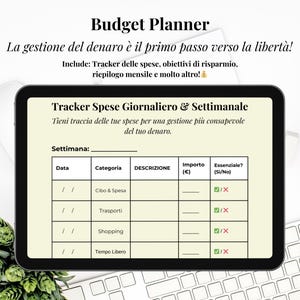 Budget Planner PDF | Tracker Spese & Risparmi | Planner Finanziario Stampabile | Tracker Finanziario Digitale | PDF per Stampa e iPad