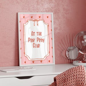 At The Pink Pony Club Print – Pop Culture Wall Art | A3 A4 A5 Sizes