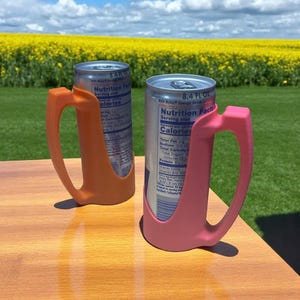 8.4oz Can Holder without Snap Lid – Mini Drink Cooler for Red Bull, Celsius, Slim Sodas – Hygienic Cover and Reusable Grip Sleeve