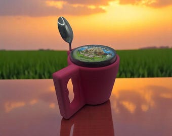 Ice Cream Pint Holder – Cozy Cup with Spoon Slot