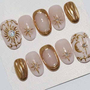 Wedding nails ,White Nails hand painted nail,custom press on nails,3D Nails,Campanula Nails,Acrylic Nails  ,French nails,Floral Nails,gift