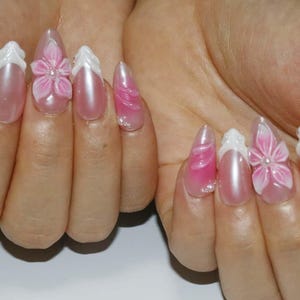 Wedding nails ,Flower Nails hand painted nail,custom press on nails,3D Nails,Campanula Nails,Acrylic Nails  ,floral nails,Purple Nails,gift