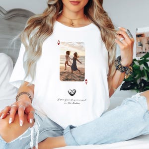 Camiseta personalizada com foto e citação para melhor amiga, presente exclusivo para melhor amiga, camiseta personalizada para amizade