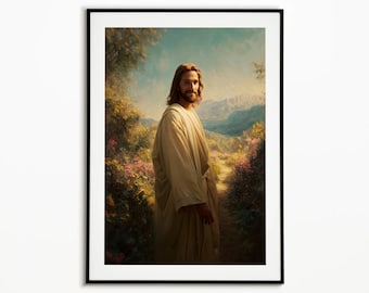 Follow Me Print, Christ Print, Come Follow Me, I walk by faith, Jesus painting, Catholic art, LDS art