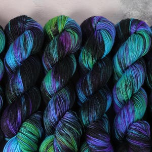 Merino 4 ply/fingering/sock weight wool hand-dyed yarn 100g - 'Outer Planets'