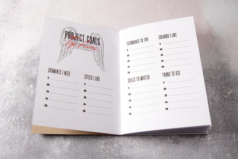 A6 Knitting Planner / Project Notebook With Squared Paper Etsy