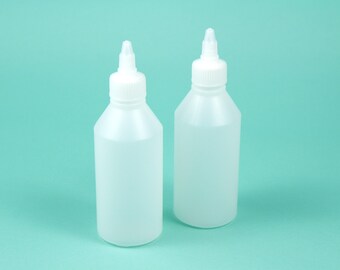 Dropper Bottles - 200ml or 500ml squeezy bottle for yarn dyeing, crafts etc, twist caps