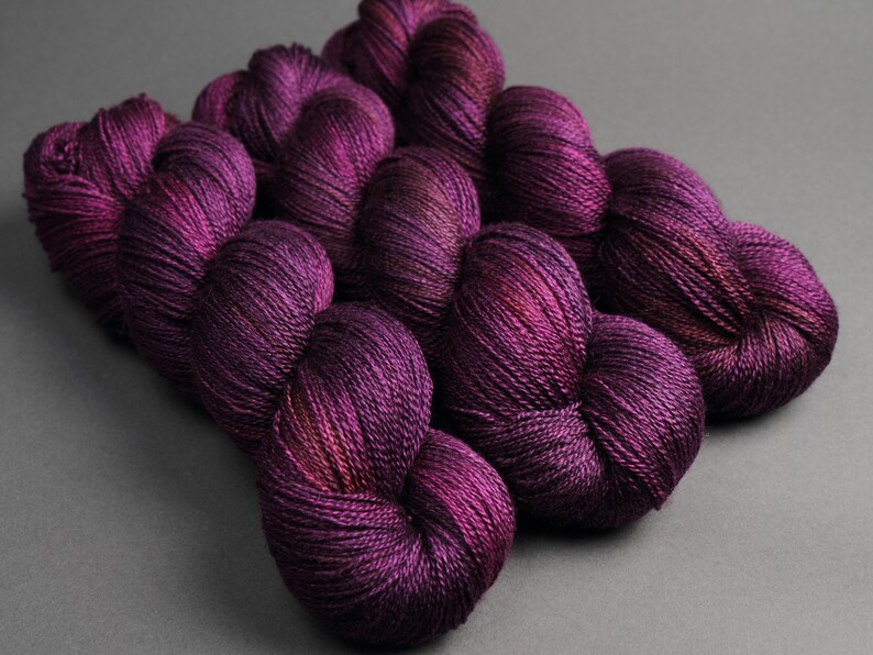 British Wool & Silk Blend Lace Weight Handdyed Knitting Yarn Etsy