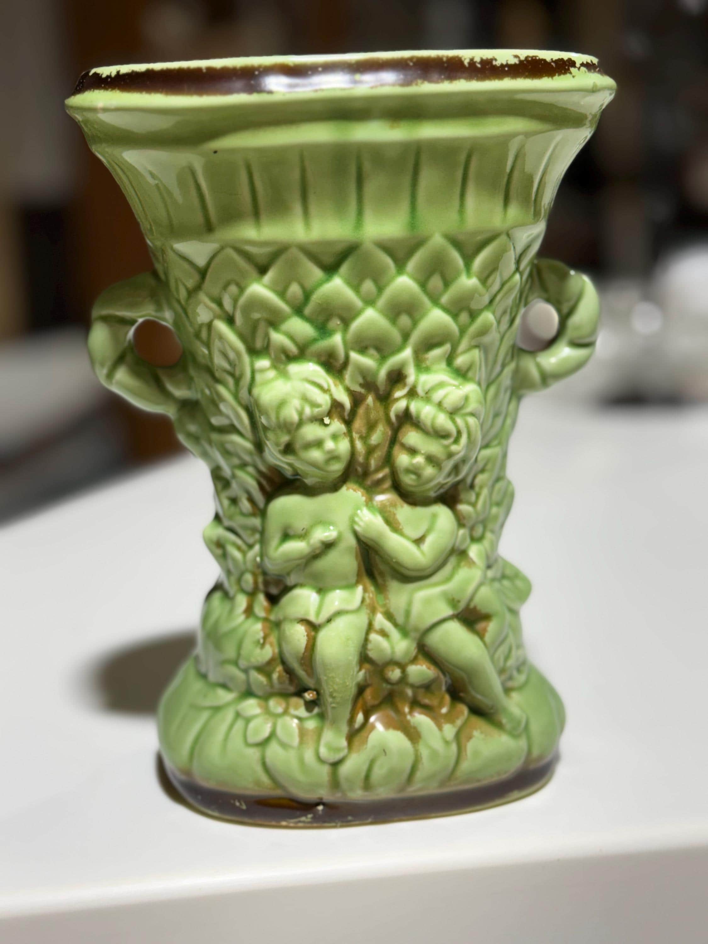 Noritake Japan Vase Green Vintage - Etsy