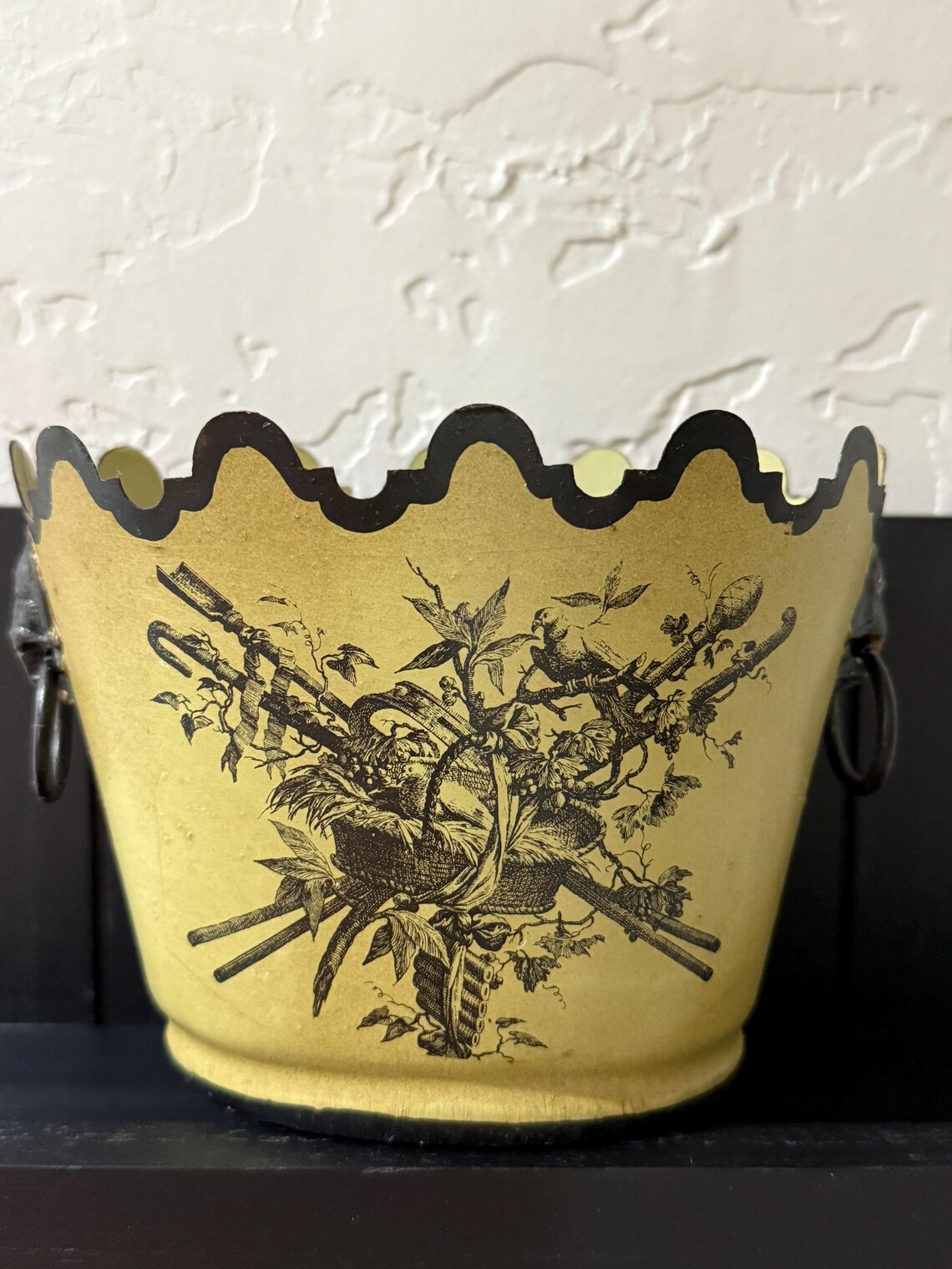 Vintage Italian Toleware Planter - Etsy