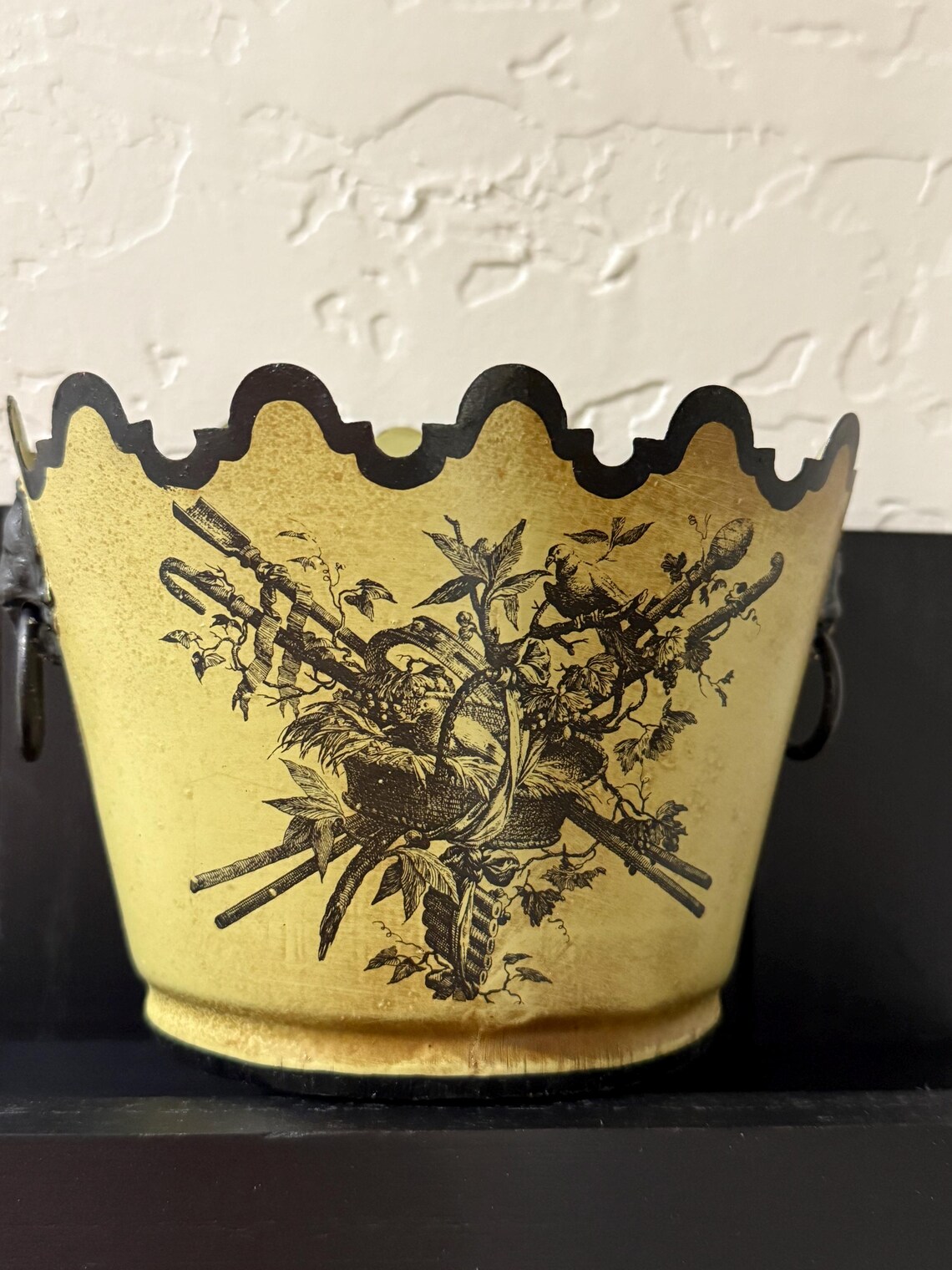 Vintage Italian Toleware Planter - Etsy