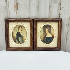 Vintage framed reproduction portraits