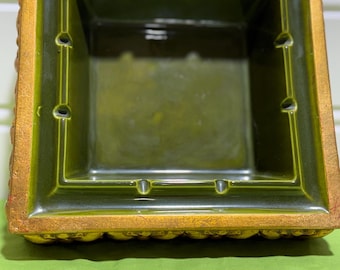 Set of 2 Signed Vintage Ceramic Oversized Ashtrays by Anthony