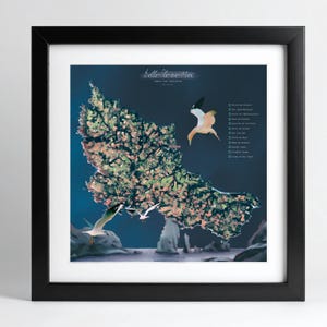 Belle-Ile-en-Mer Poster – Artistic Cartography | Wall Poster | Watercolor Map Drawing | Summer Holiday Gift Idea Decoration