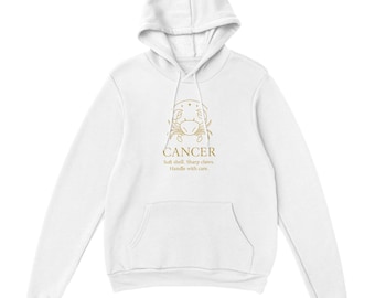 Cancer Hoodie Zodiac – Astrology Sweatshirt – Cozy Unisex Pullover – Cancer Gift